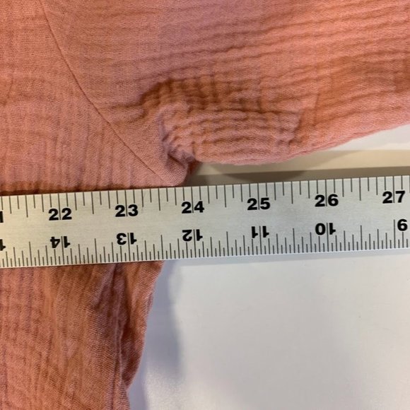 Nordstrom Women's Gauze Cotton Collared Half Sleeve Maxi Dress Size XL - Picture 12 of 13